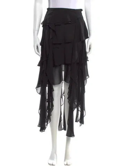 Pre-owned Moschino Vintage Midi Length Skirt In Black