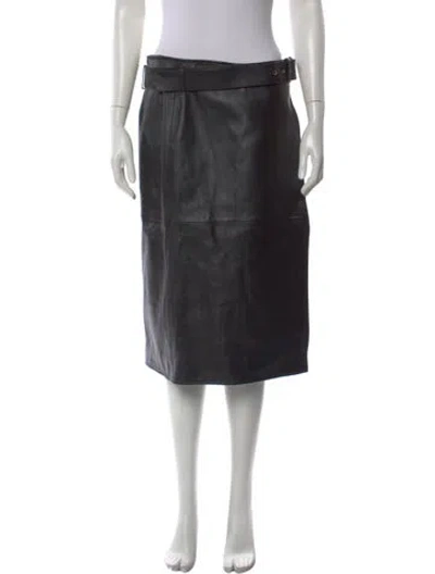 Pre-owned Moschino Vintage Midi Length Skirt In Black