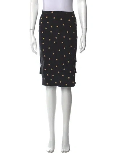 Pre-owned Moschino Vintage Midi Length Skirt In Black