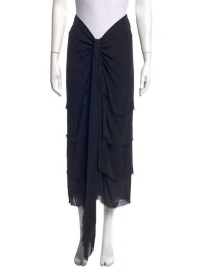 Pre-owned Moschino Vintage Midi Length Skirt In Black