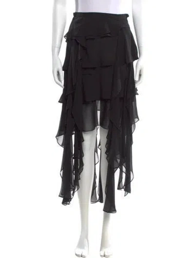Pre-owned Moschino Vintage Midi Length Skirt In Black