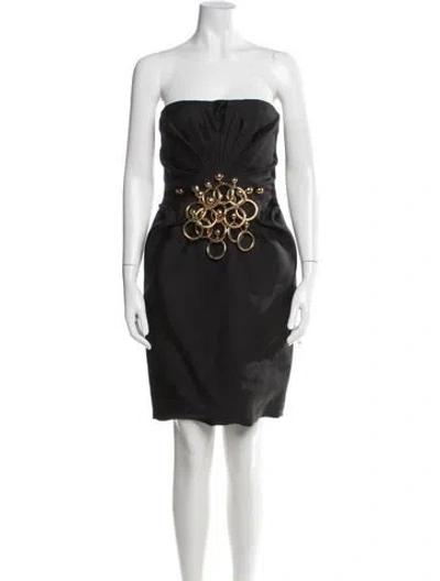Pre-owned Moschino Vintage Mini Dress In Black