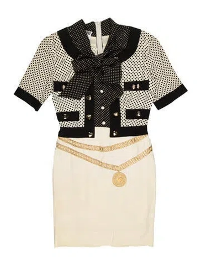 Pre-owned Moschino Vintage Mini Dress In Black