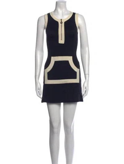 Pre-owned Moschino Vintage Mini Dress In Black/neutrals