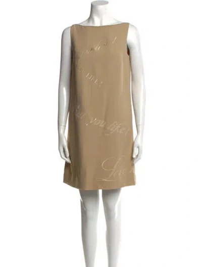 Pre-owned Moschino Vintage Mini Dress In Neutral