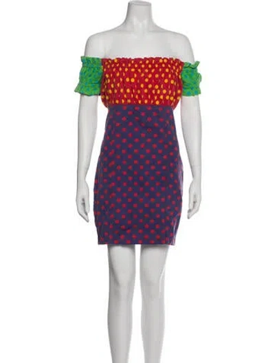 Pre-owned Moschino Vintage Mini Dress In Red