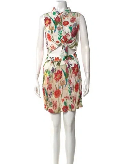 Pre-owned Moschino Vintage Mini Dress In Red