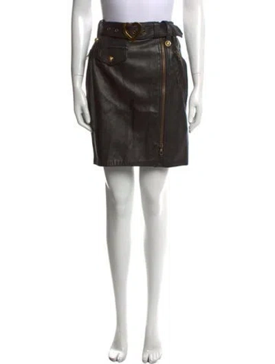 Pre-owned Moschino Vintage Mini Skirt In Black