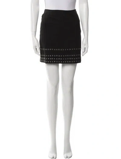 Pre-owned Moschino Vintage Mini Skirt In Black