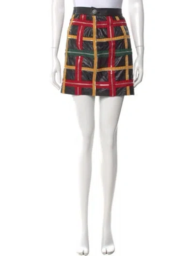 Pre-owned Moschino Vintage Mini Skirt In Black