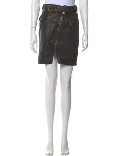 Pre-owned Moschino Vintage Mini Skirt In Black