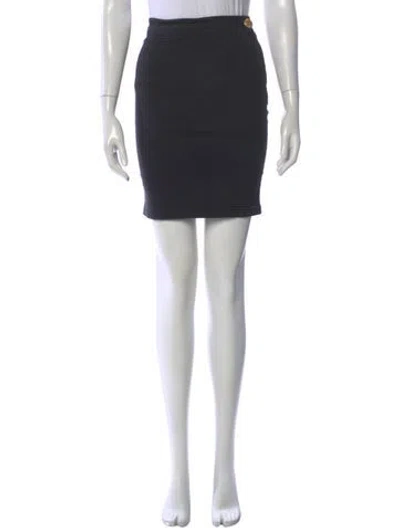Pre-owned Moschino Vintage Mini Skirt In Black