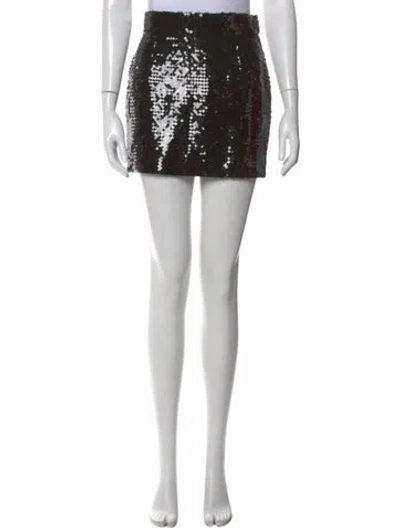 Pre-owned Moschino Vintage Mini Skirt In Black