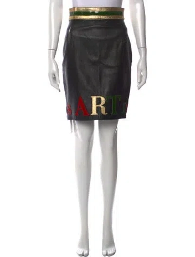 Pre-owned Moschino Vintage Mini Skirt In Black