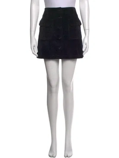 Pre-owned Moschino Vintage Mini Skirt In Black
