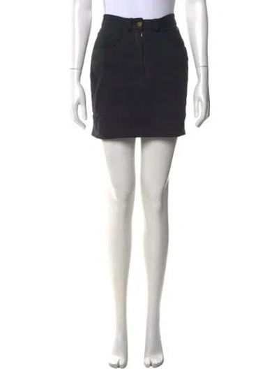Pre-owned Moschino Vintage Mini Skirt In Blue