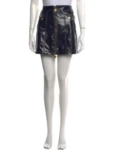 Pre-owned Moschino Vintage Mini Skirt In Blue