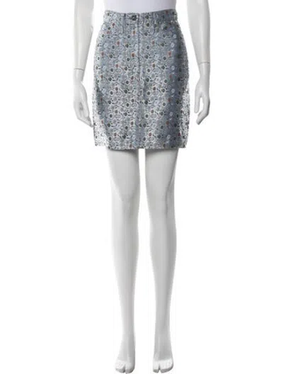 Pre-owned Moschino Vintage Mini Skirt In Blue