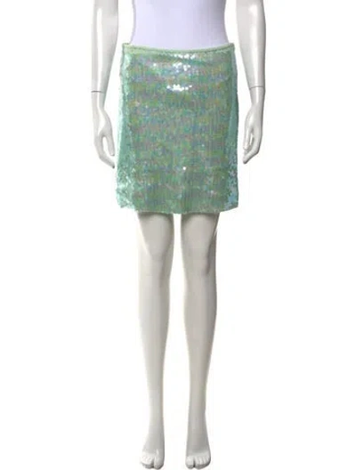 Pre-owned Moschino Vintage Mini Skirt In Green