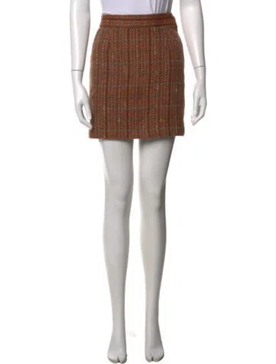 Pre-owned Moschino Vintage Mini Skirt In Orange