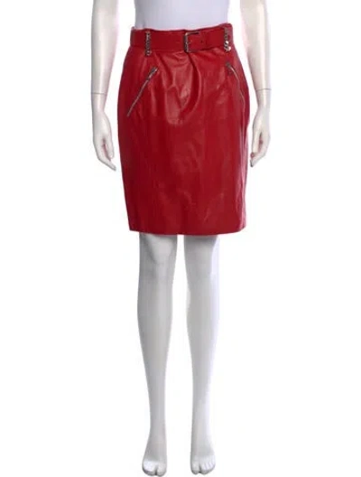 Pre-owned Moschino Vintage Mini Skirt In Red