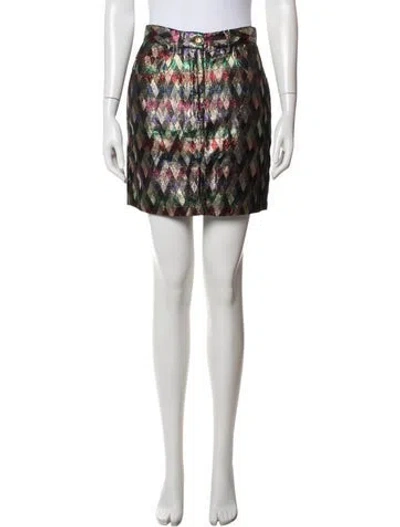 Pre-owned Moschino Vintage Mini Skirt W/ Tags In Multicolor