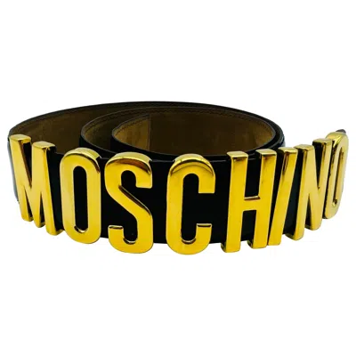 Pre-owned Moschino Vintage  Belt Classic Redwall Black