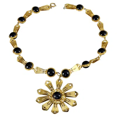 Pre-owned Moschino Vintage  Jewelled Clip Back Earrings Pendant Link Novelty Necklace In Multi