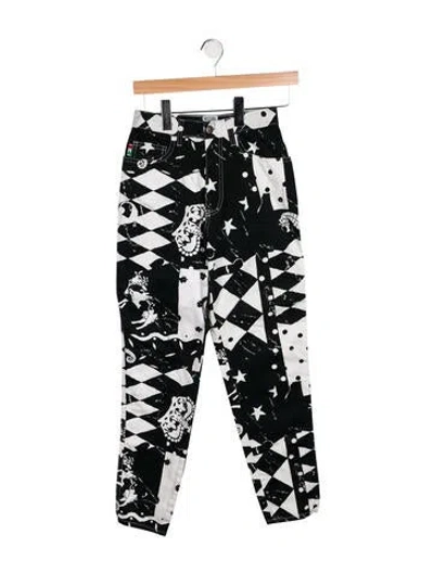 Pre-owned Moschino Vintage Skinny Leg Jeans In Black