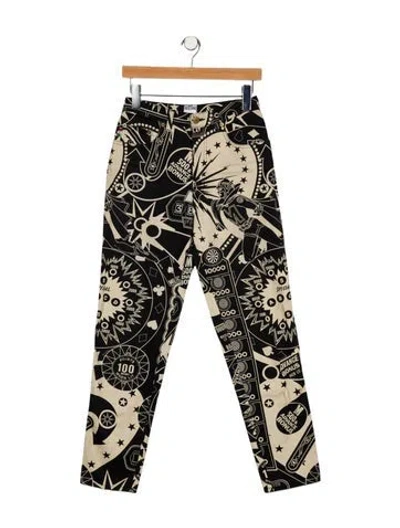 Pre-owned Moschino Vintage Skinny Leg Pants In Black