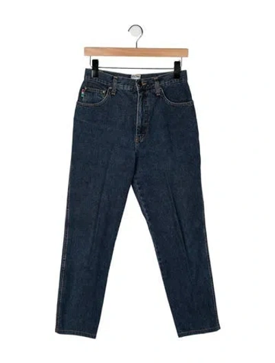 Pre-owned Moschino Vintage Straight Leg Jeans In Blue