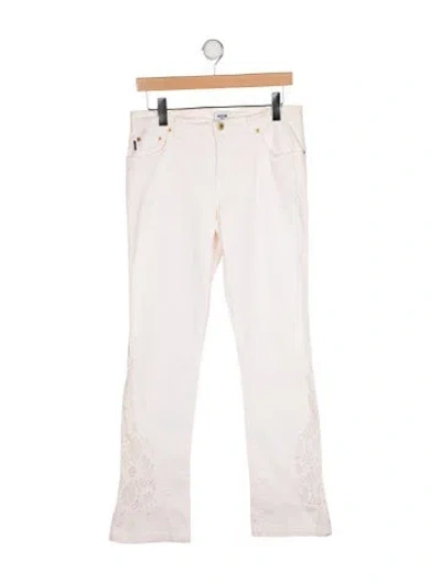 Pre-owned Moschino Vintage Straight Leg Jeans In Pink
