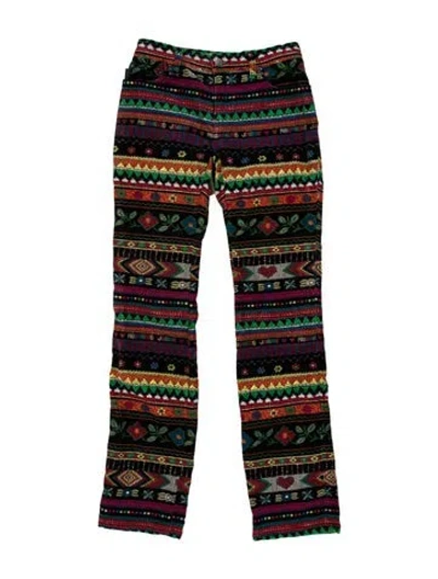 Pre-owned Moschino Vintage Straight Leg Pants In Black