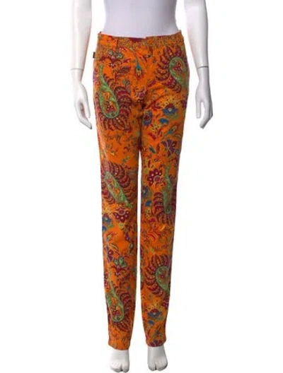 Pre-owned Moschino Vintage Straight Leg Pants In Orange