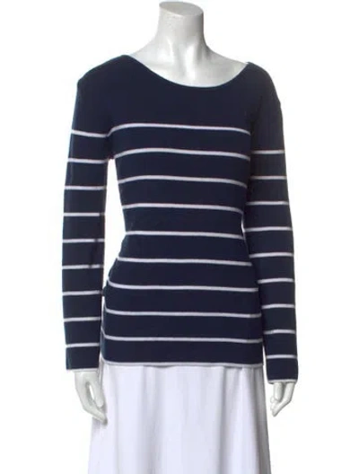 Pre-owned Moschino Vintage Striped Sweater In Blue
