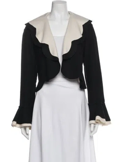 Pre-owned Moschino Vintage Virgin Wool Bolero In Black