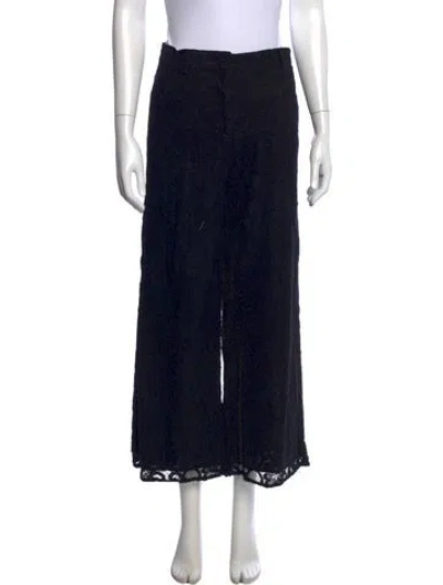 Pre-owned Moschino Vintage Wide Leg Pants In Black