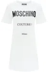 Moschino Vinyl Logo Mini T-shirt Dress In White