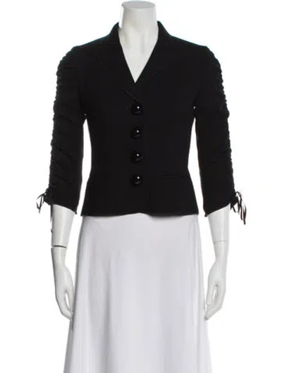 Pre-owned Moschino Virgin Wool Blazer In Black