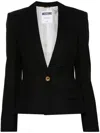 Moschino Blazer Wool Shoulder Pads In Black
