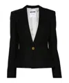 Moschino Blazer Wool Shoulder Pads In Black