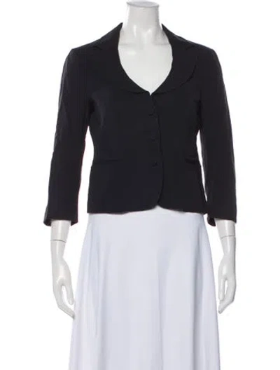 Pre-owned Moschino Virgin Wool Blazer In Blue