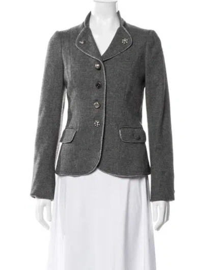 Pre-owned Moschino Virgin Wool Blazer In Gray