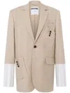 Moschino Virgin Wool Blazer In Neutrals