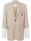 Moschino Virgin Wool Blazer In Neutrals