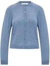 Moschino Virgin Wool Cut-out Cardigan In Blue