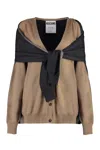 Moschino Virgin Wool Cardigan In Multicolor