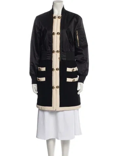 Pre-owned Moschino Virgin Wool Coat In Black