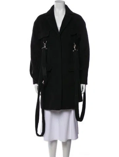 Pre-owned Moschino Virgin Wool Coat In Black