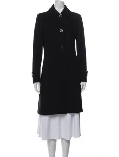 Pre-owned Moschino Virgin Wool Coat In Black